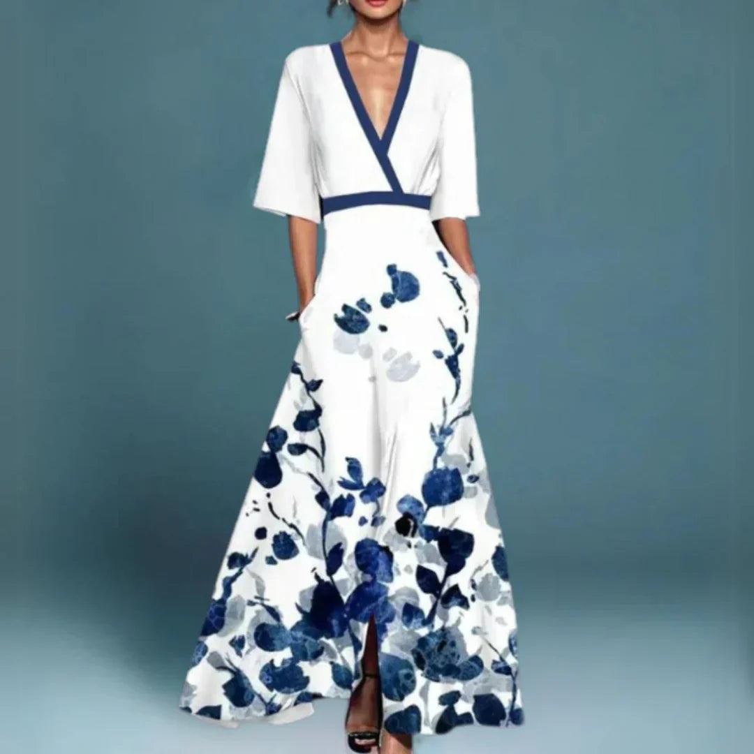 Jenny | Elegant Maxi Dress with Floral Pattern