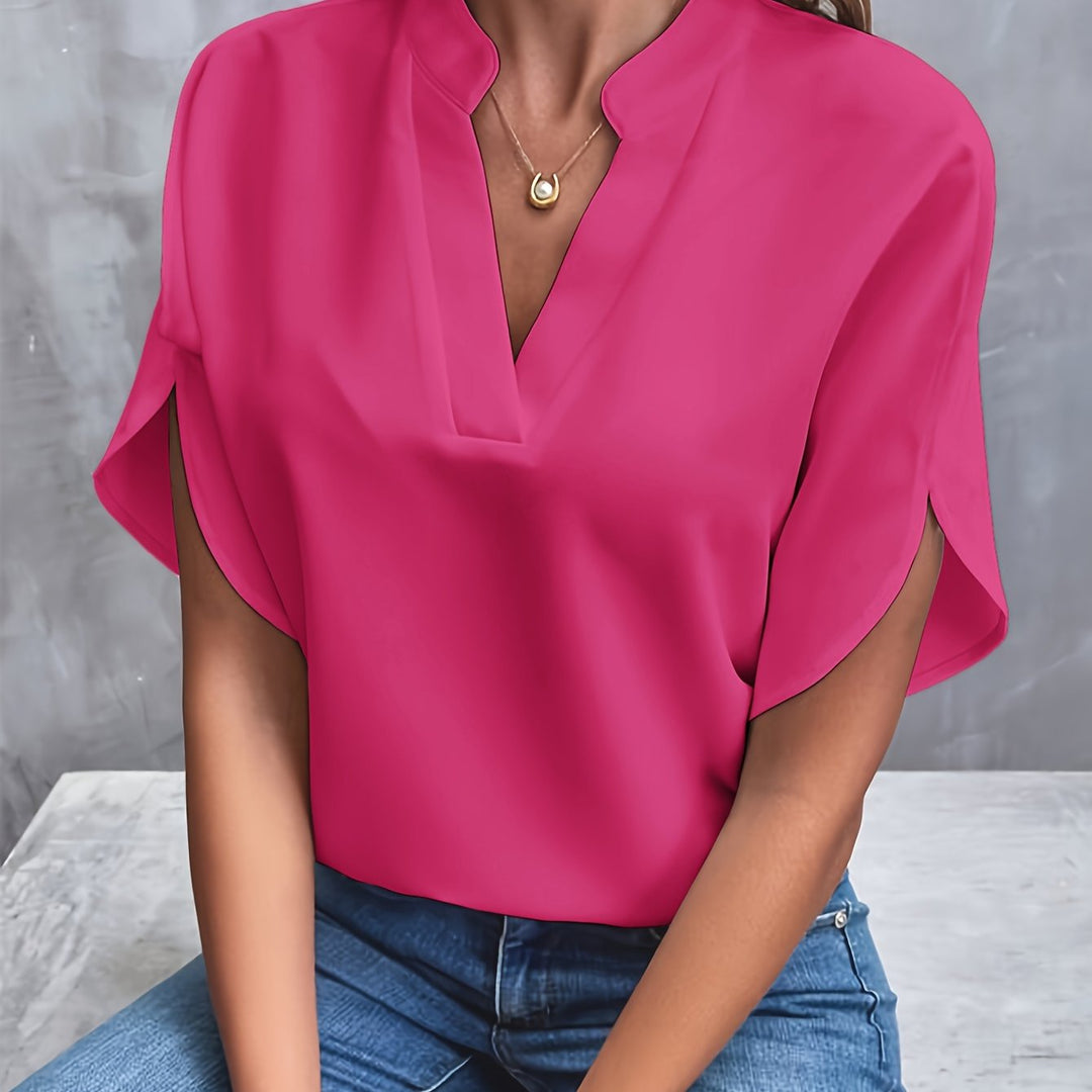 Melanie - Classic V-Neck Blouse