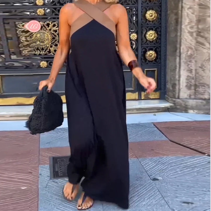 Murcia – Crossover Halter Maxi Dress