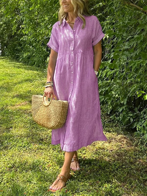 Frederika | elegant striped dress