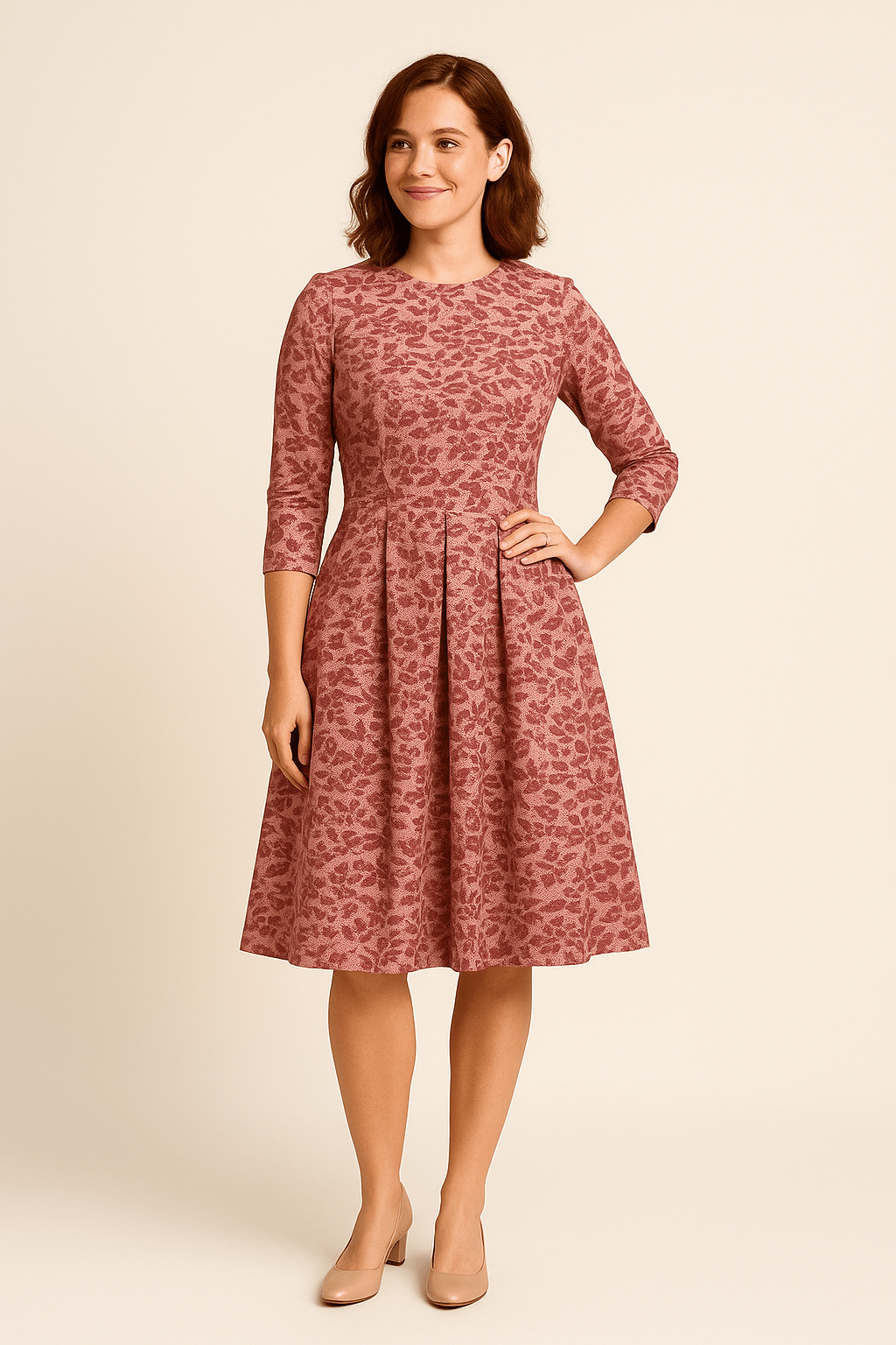 Malie Women's A-Line Dress - Floral Print Elegant Style