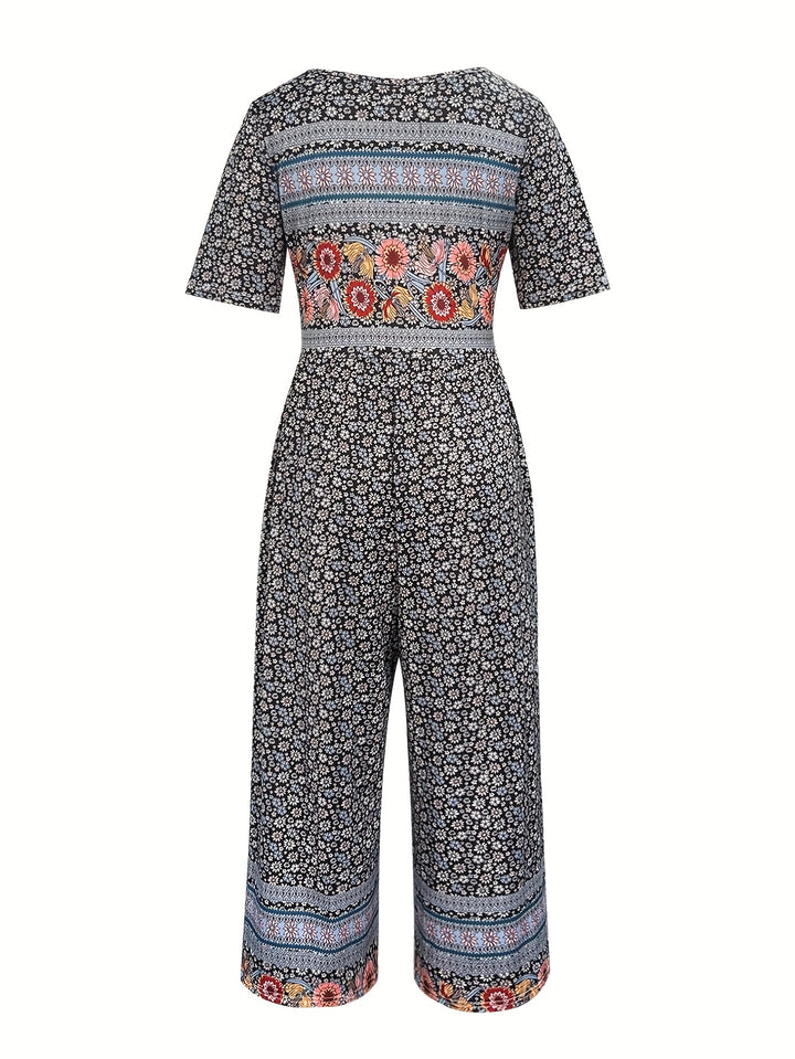 Teri-Floral Print Casual Versatile Dress