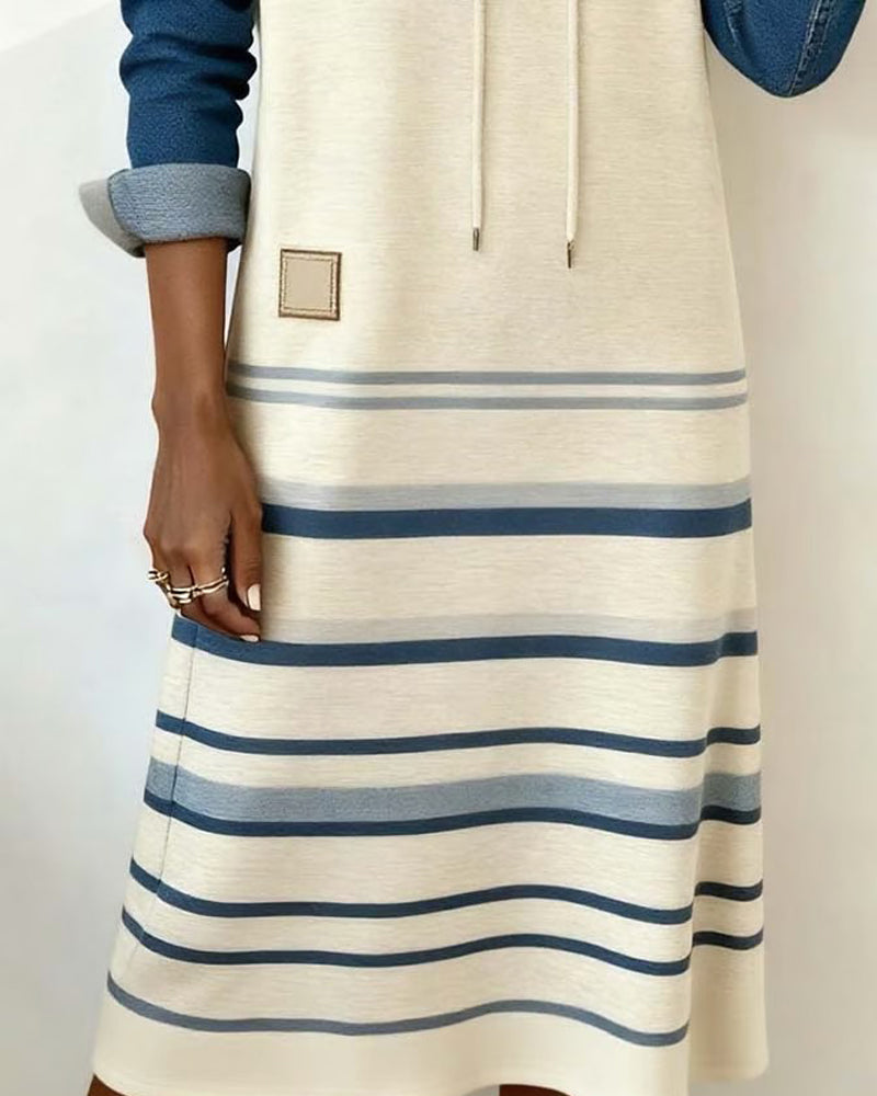Luna™ - Striped Hooded Dress