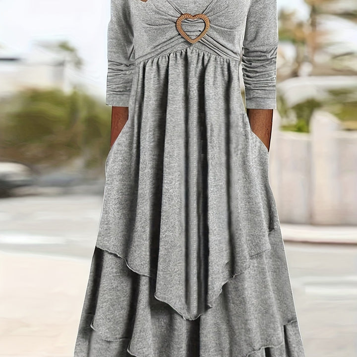 Lucile™-PLUS SIZE-Long Sleeve Dress