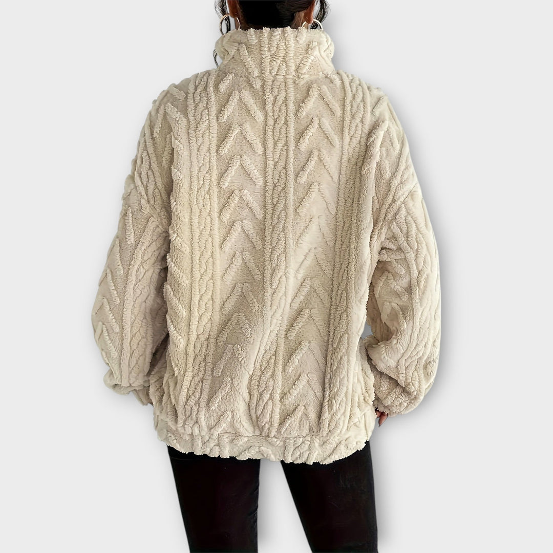 Fiona | Braided Zip-Up Pullover