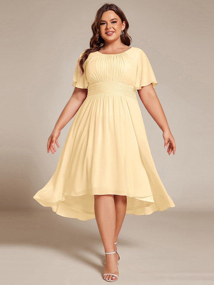 Portofino™- Chiffon Round Neckline Wedding Guest Dress