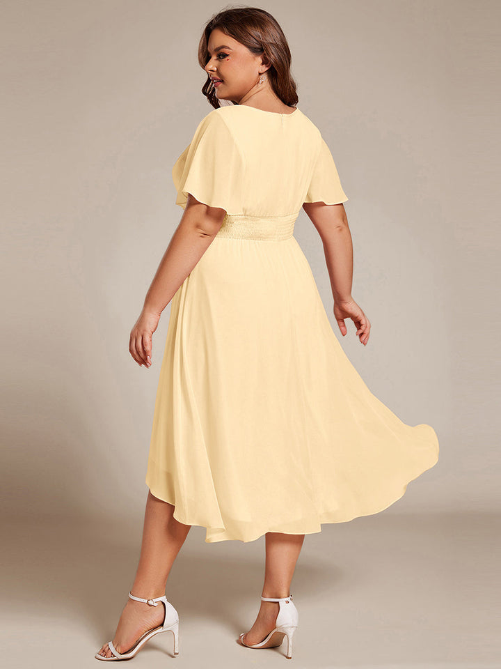 Portofino™- Chiffon Round Neckline Wedding Guest Dress