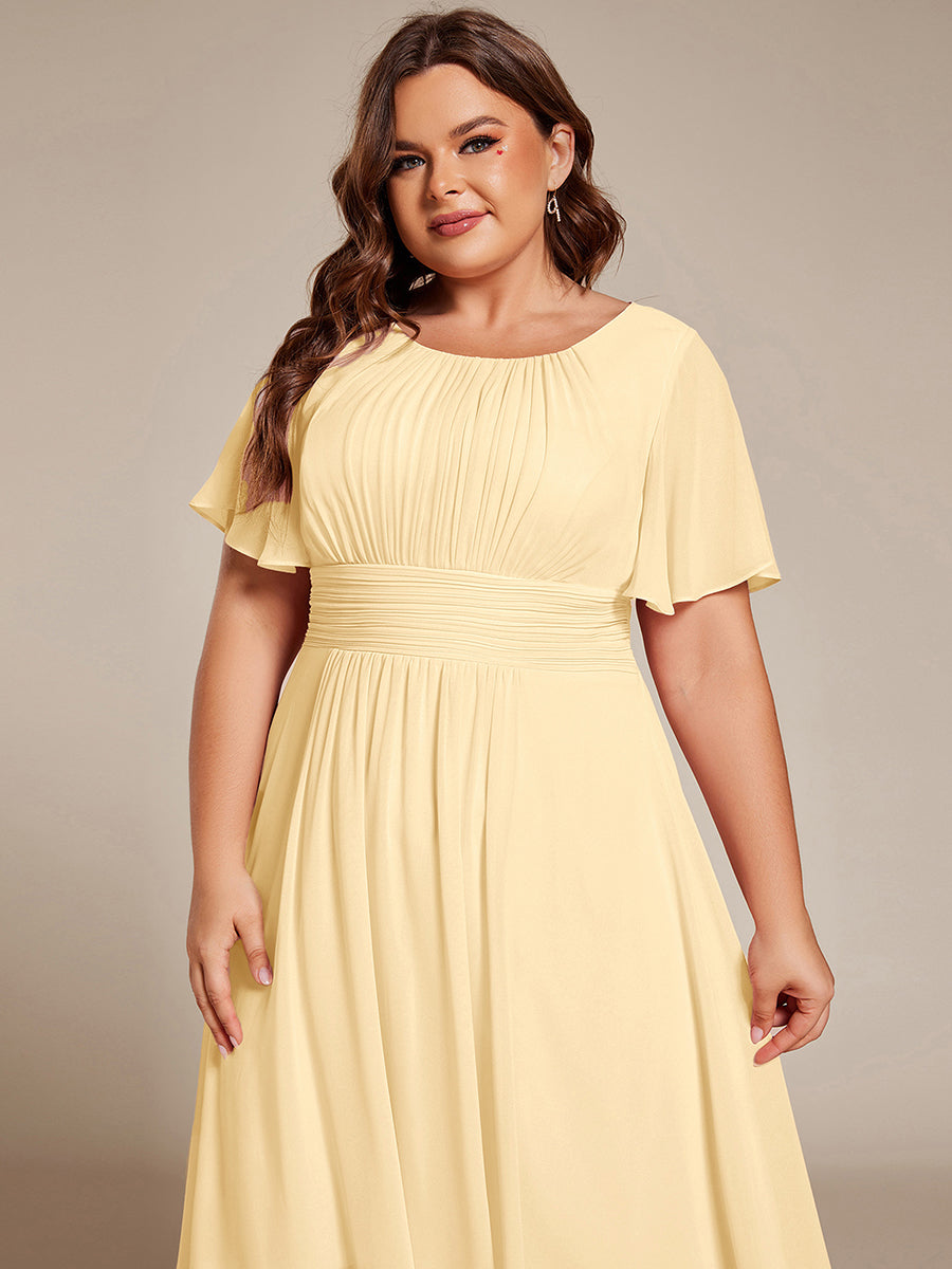 Portofino™- Chiffon Round Neckline Wedding Guest Dress