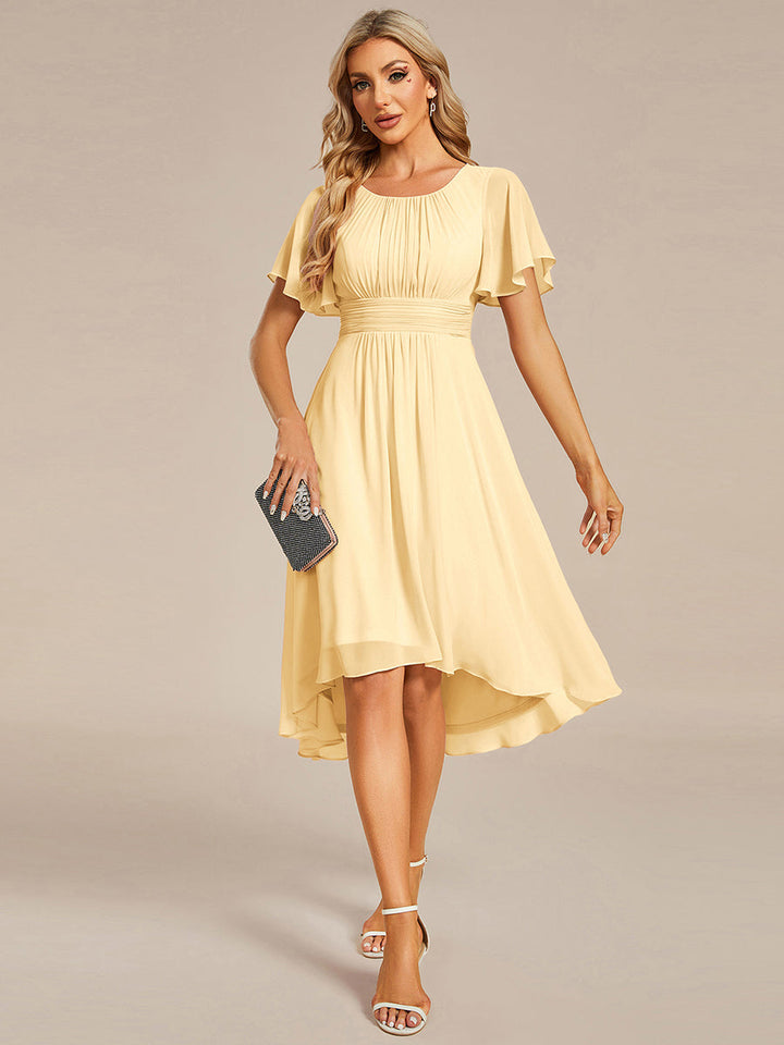 Portofino™- Chiffon Round Neckline Wedding Guest Dress