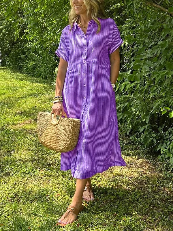 Frederika | elegant striped dress
