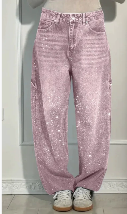 Elegant Balloon Jeans Denim Blue