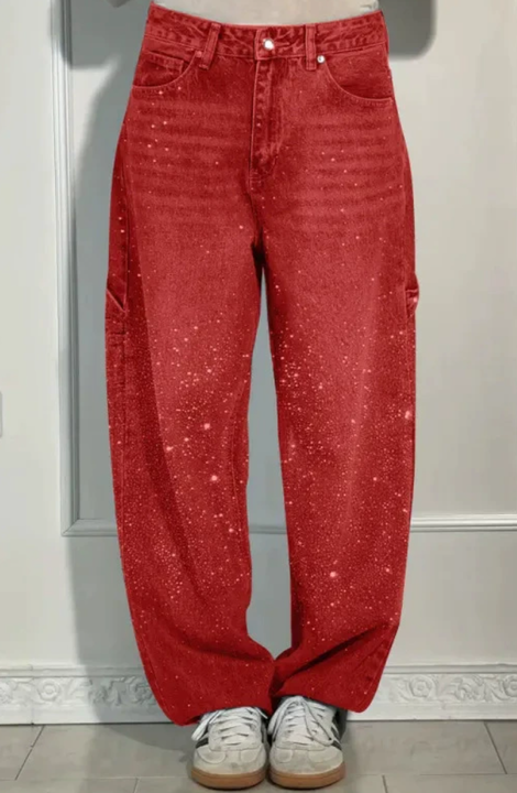 Elegant Balloon Jeans Denim Blue