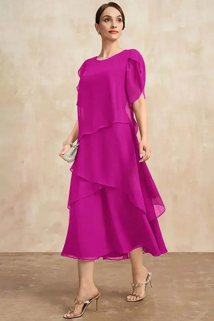 Bissa – Layered Midi Occasion Dress