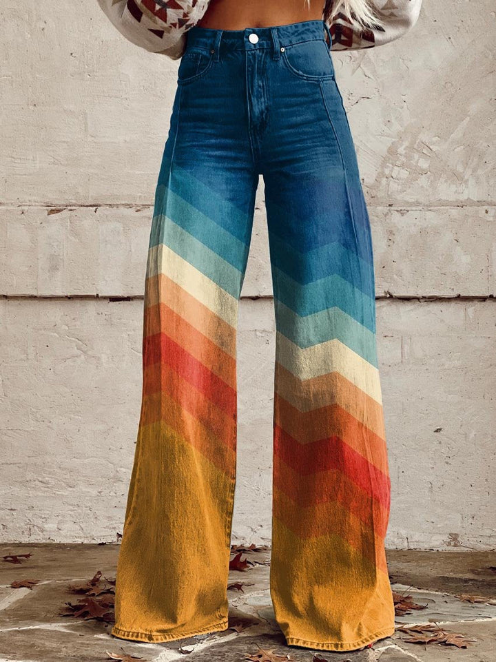 Cali - Retro Radiance Wide-Leg Trousers