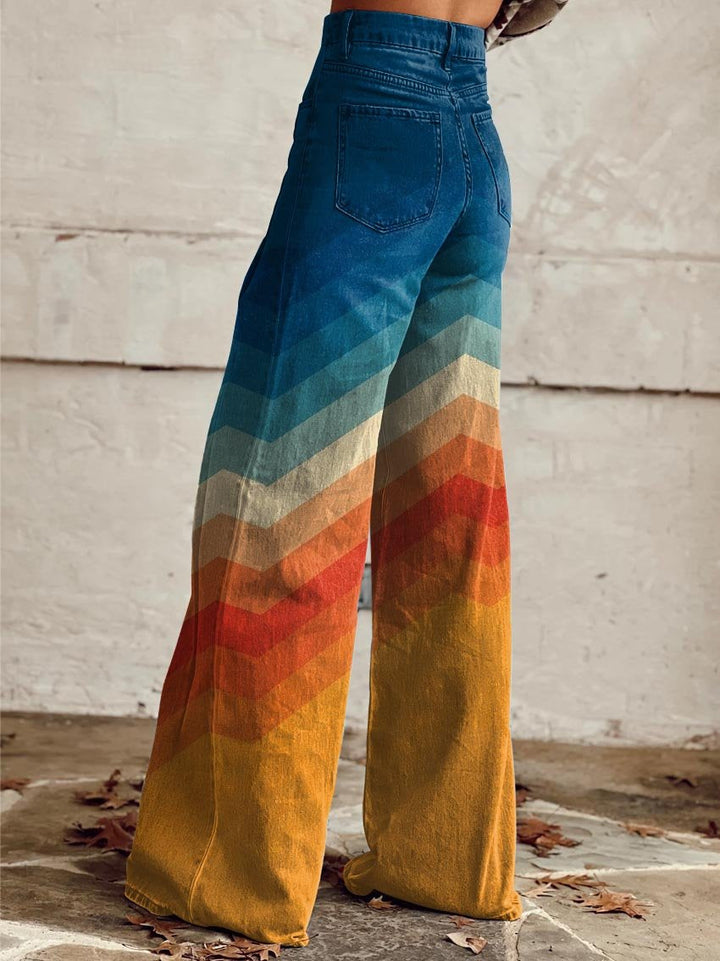 Cali - Retro Radiance Wide-Leg Trousers