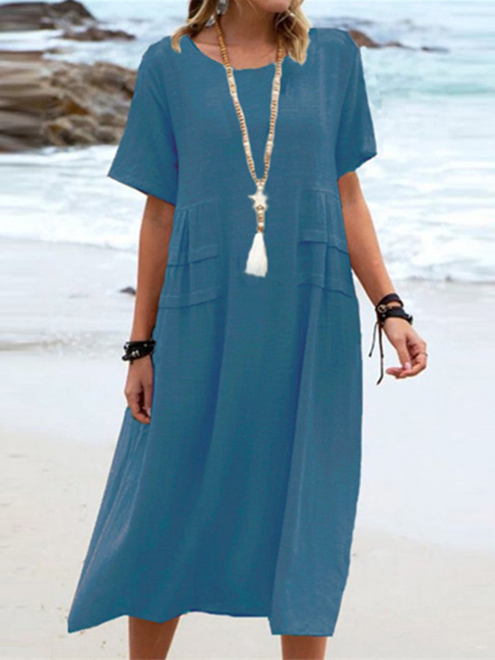 BELLA | LOOSE ROUND NECK DRESS
