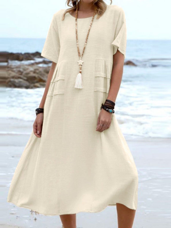 BELLA | LOOSE ROUND NECK DRESS