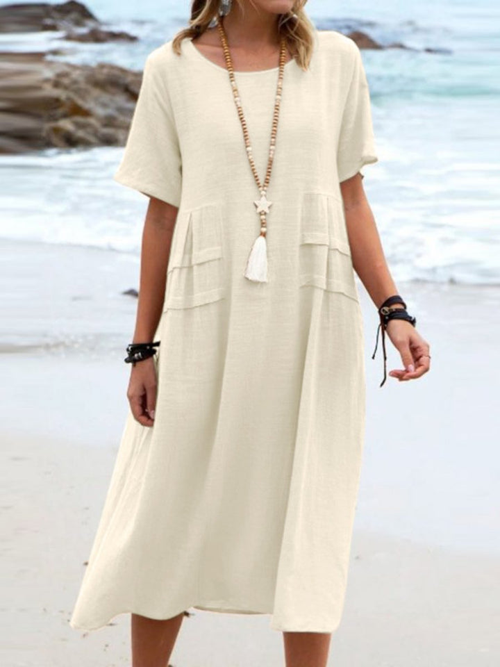 BELLA | LOOSE ROUND NECK DRESS