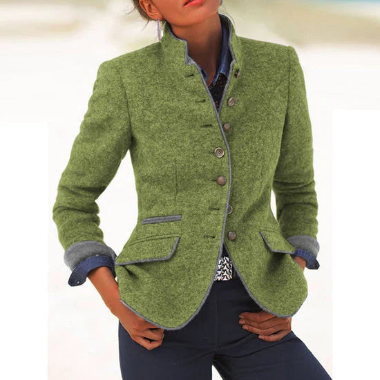 Vivienne - Women's Classic Wool Blend Blazer Limited Edition
