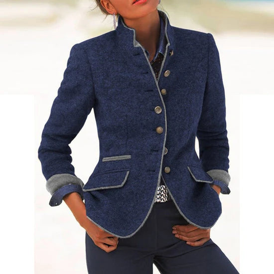Vivienne - Women's Classic Wool Blend Blazer Limited Edition