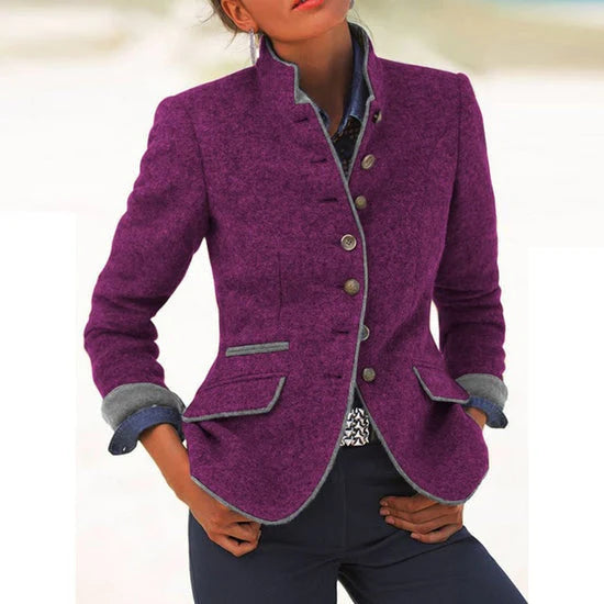 Vivienne - Women's Classic Wool Blend Blazer Limited Edition