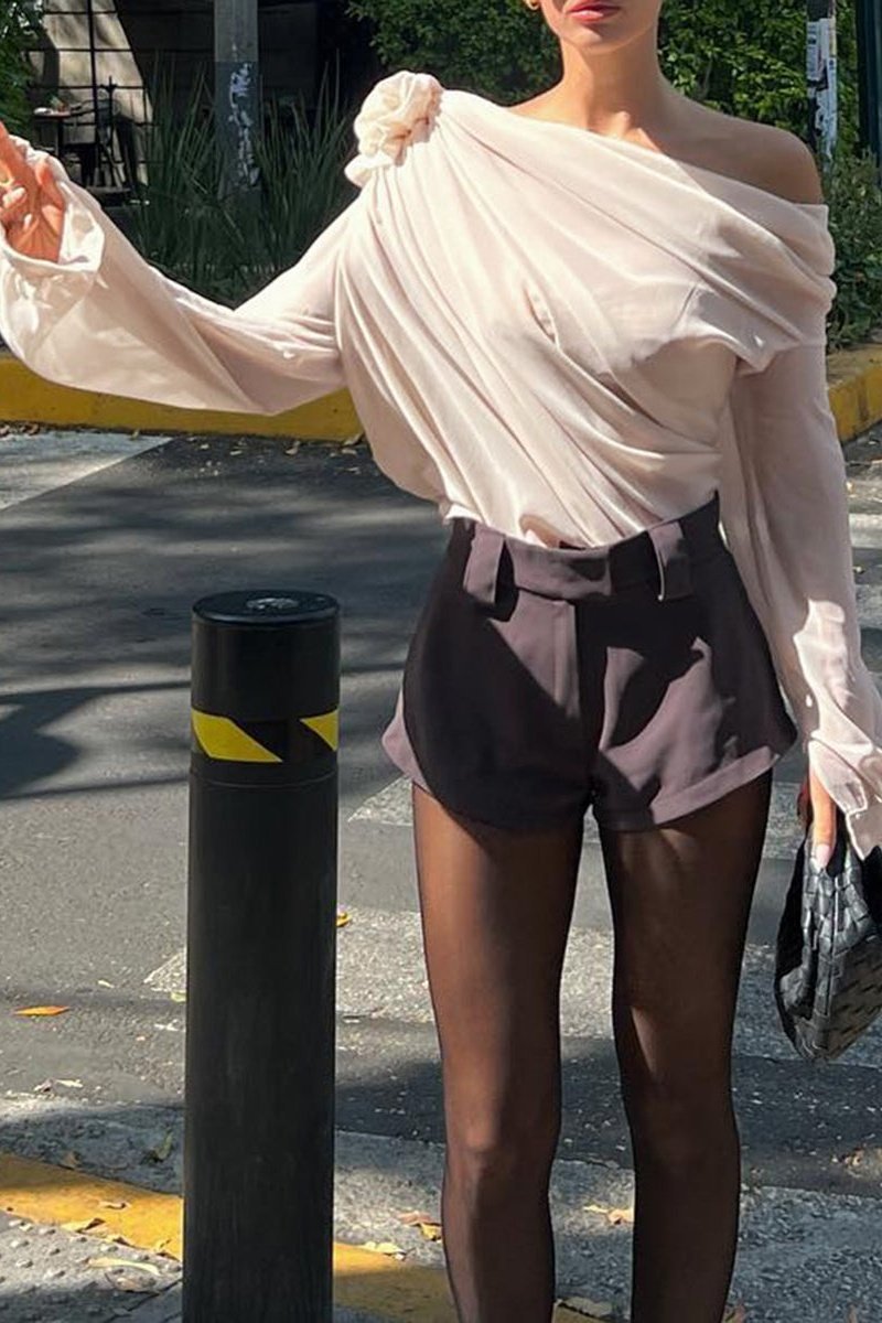 Morgan | Flower One Shoulder Top