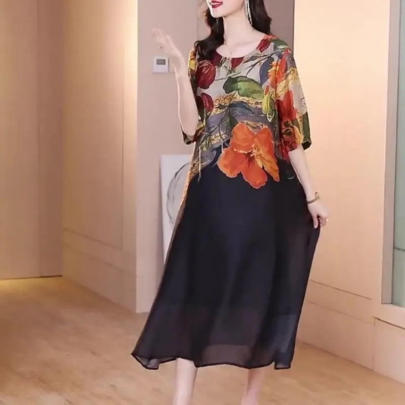 Debby | Elegant Dress with Floral Print