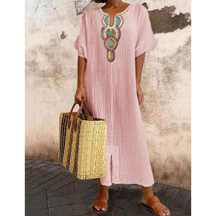 AMARA™ – EMBROIDERED COTTON DRESS