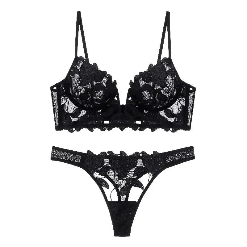 MaFleur Embroidered Lace Lingerie Set