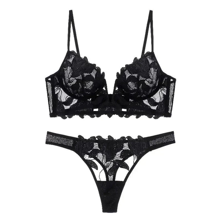 MaFleur Embroidered Lace Lingerie Set